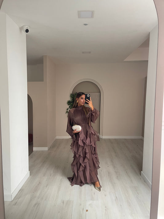 Vestido Alverca - castanho
