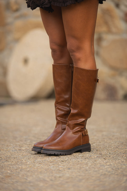 Bota cavaleira - camel