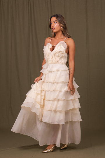 Vestido Sara - bege