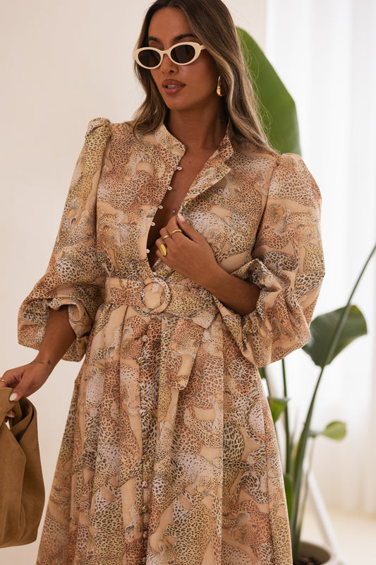 Vestido/camiseiro c/ padrão cornocopias