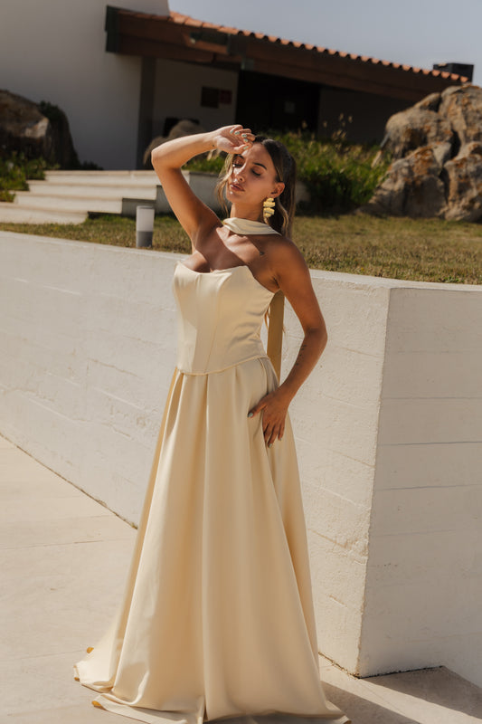 Vestido Vietname - Amarelo