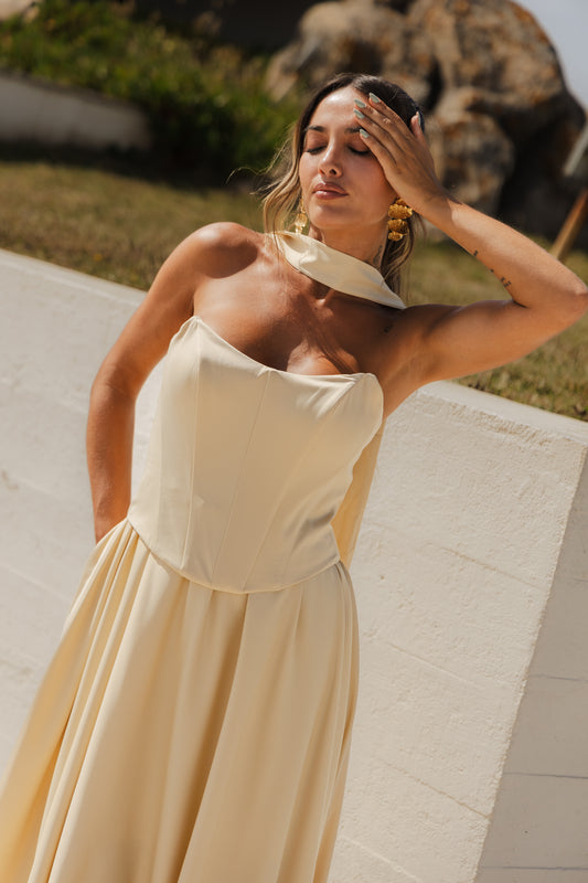 Vestido Vietname - Amarelo