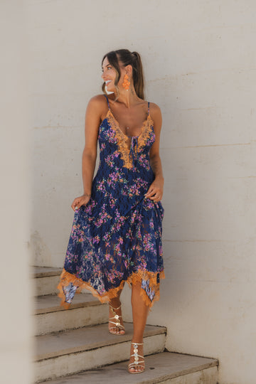 Vestido Colónia - Azul