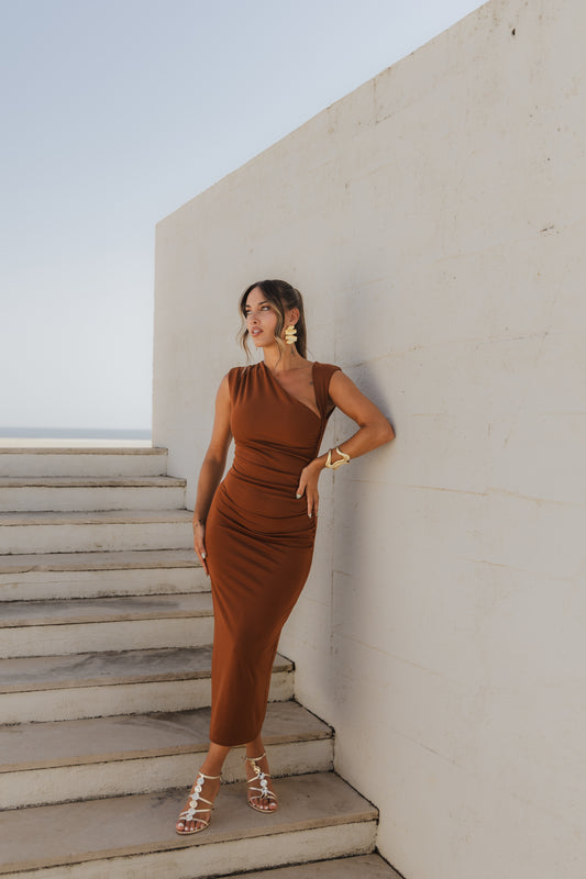 Vestido Meca - Castanho
