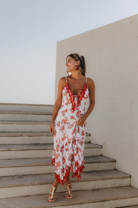 Vestido Colónia - Vermelho