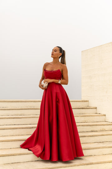 Vestido Verona c/ Brilhos - Bordeux