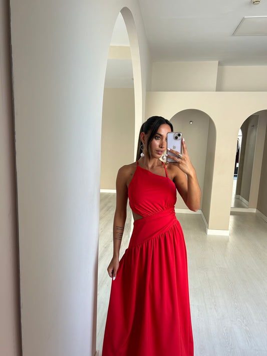 Vestido estilizado lumina - vermelho