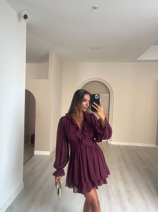 Vestido Benavente - bordeux