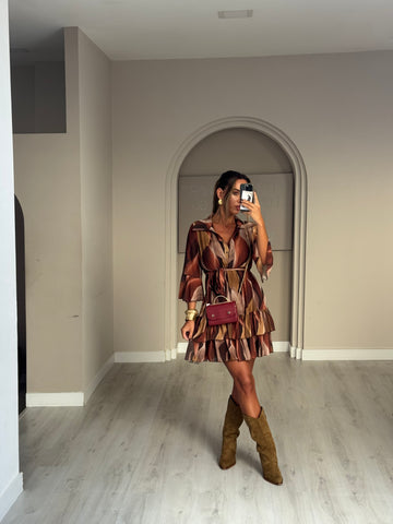 Vestido Isis - Tijolo