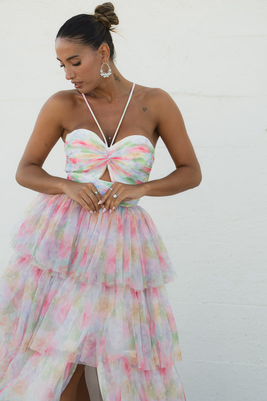 Vestido Andaluzia - tons rosa
