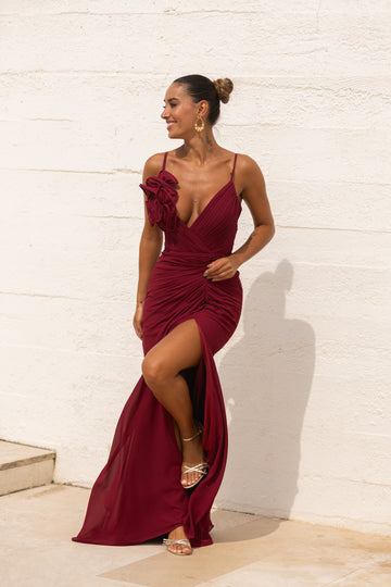 Vestido Belém - bordeux