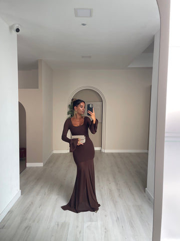 Vestido Buda - castanho