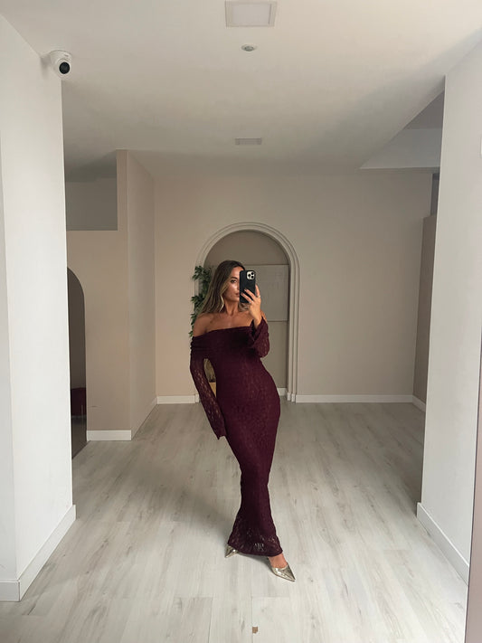 Vestido Bianca - bordeux