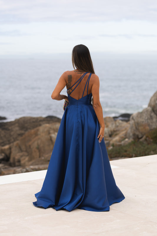 Vestido Tóquio - azul marinho