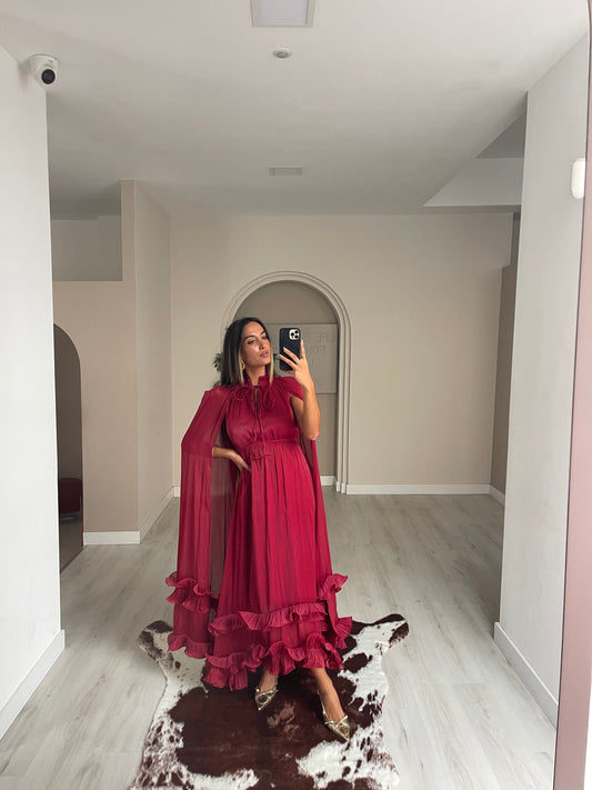 Vestido Frida - bordeux