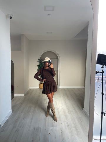 Vestido Olinda - castanho