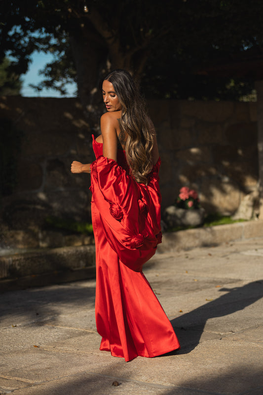 Vestido Cabo-Verde - vermelho