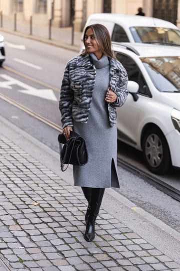 Vestido Benedita - cinza