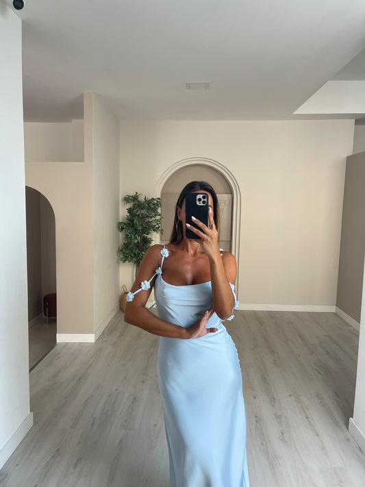 Vestido Musa - azul bebé