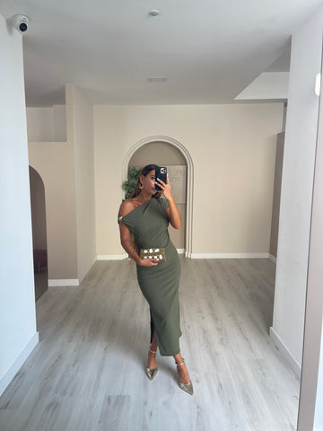 Vestido Carrie - Verde Tropa
