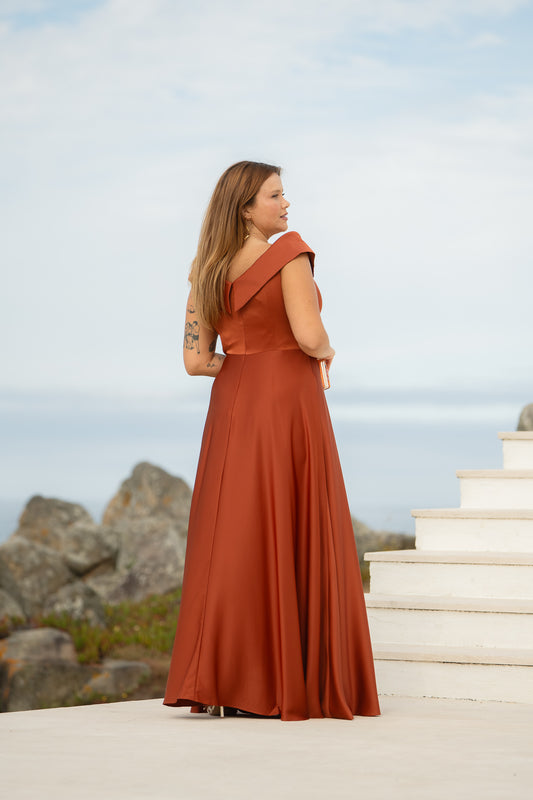 Vestido Timor - Tijolo