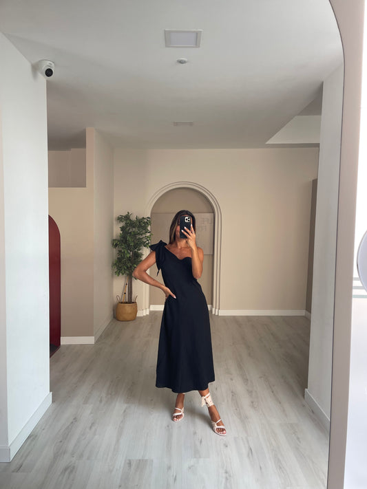 Vestido uma alça - preto