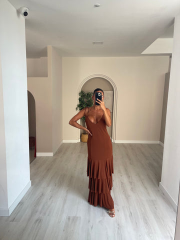 Vestido Sevilha - castanho