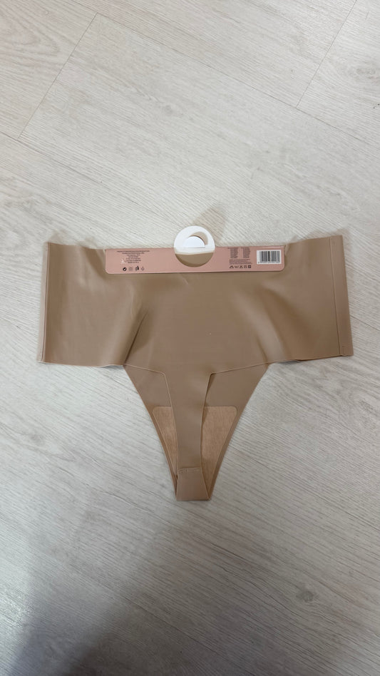 Cueca Cinta Subida Redutora Plus Size - bege
