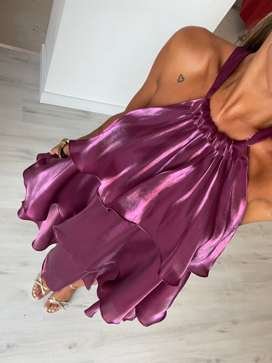 Vestido Cocktail - beringela