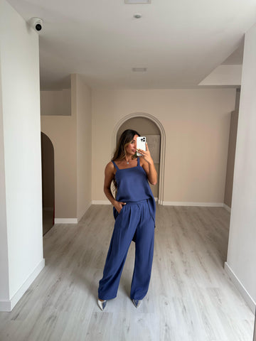 Calça Fluida Lumina - Azul