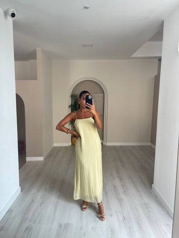 Vestido midi - amarelo