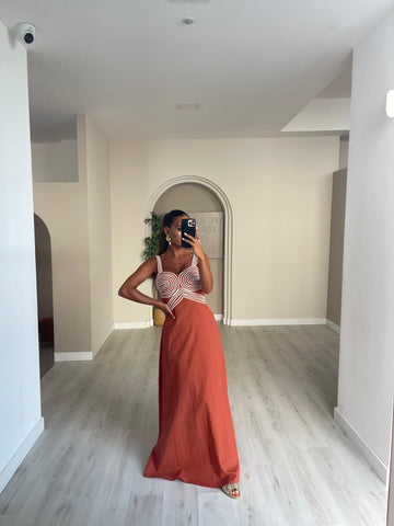 Vestido Boho - Tijolo