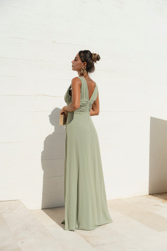 Vestido Equador - verde seco