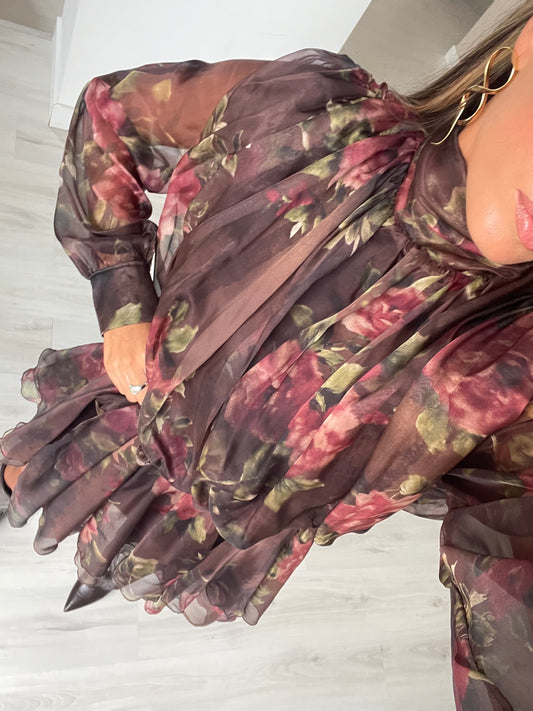 Vestido Cherrie - castanho