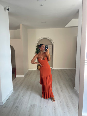 Vestido Sevilha - tijolo