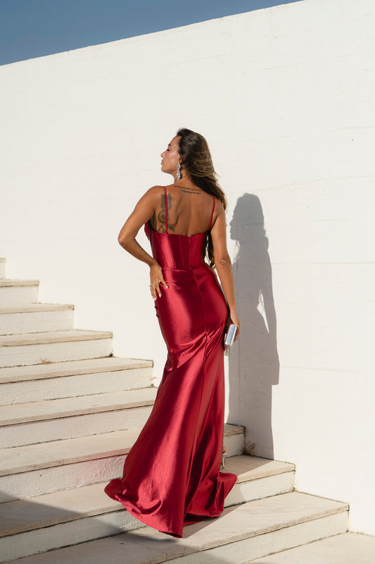 Vestido Cannes - bordeux