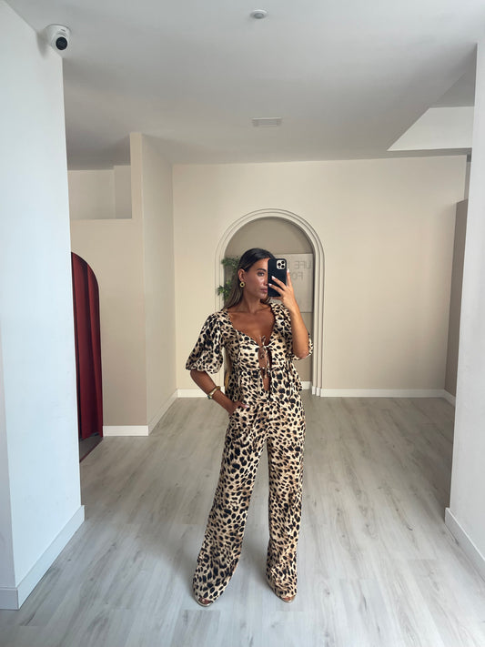 Calça Fluida Leopardo