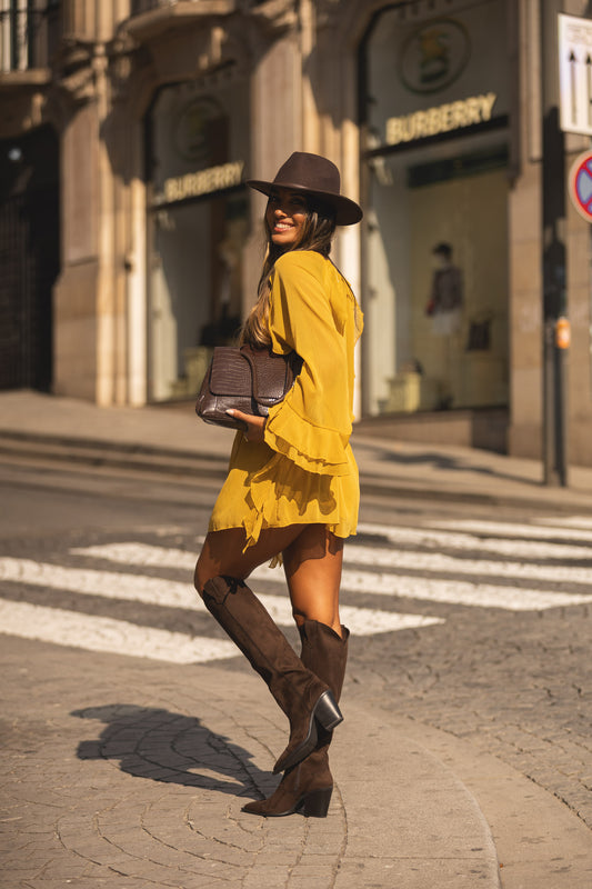 Vestido fluido amarelo