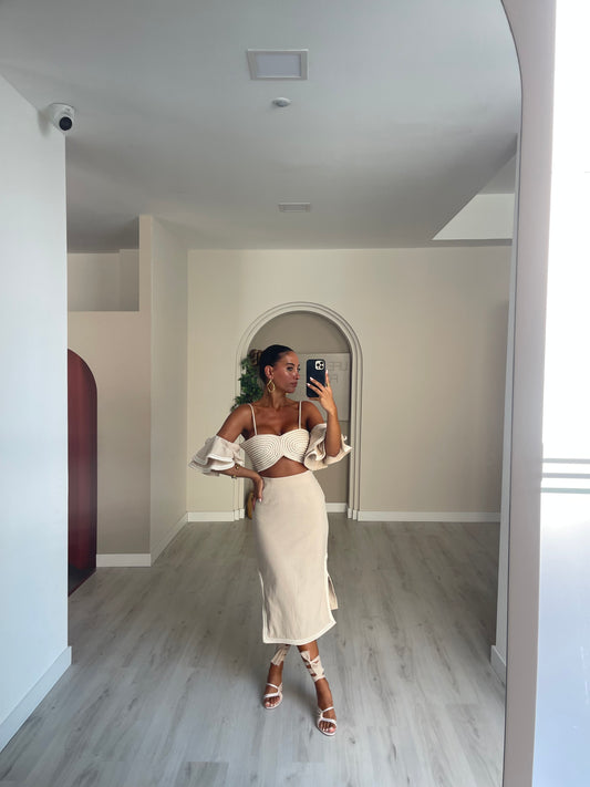 Vestido Boho Chic Cai-Cai - bege