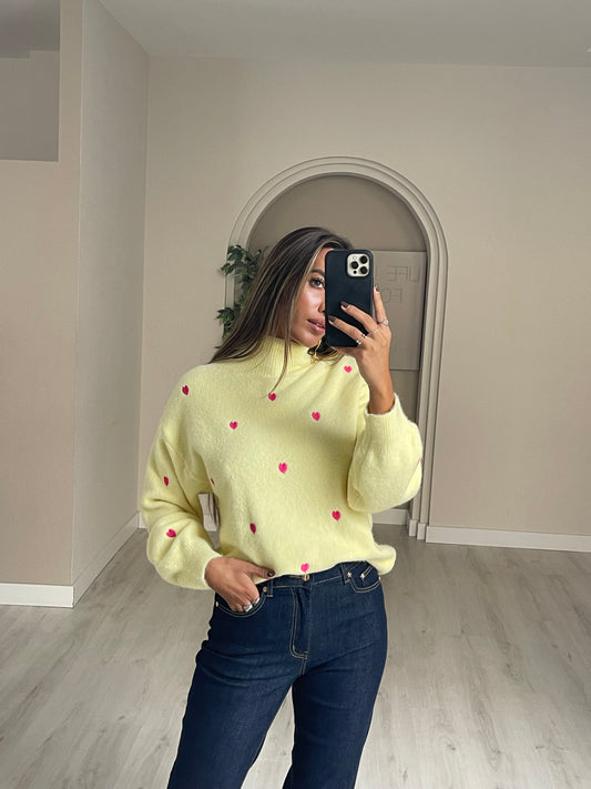 Camisola Hearts - amarela
