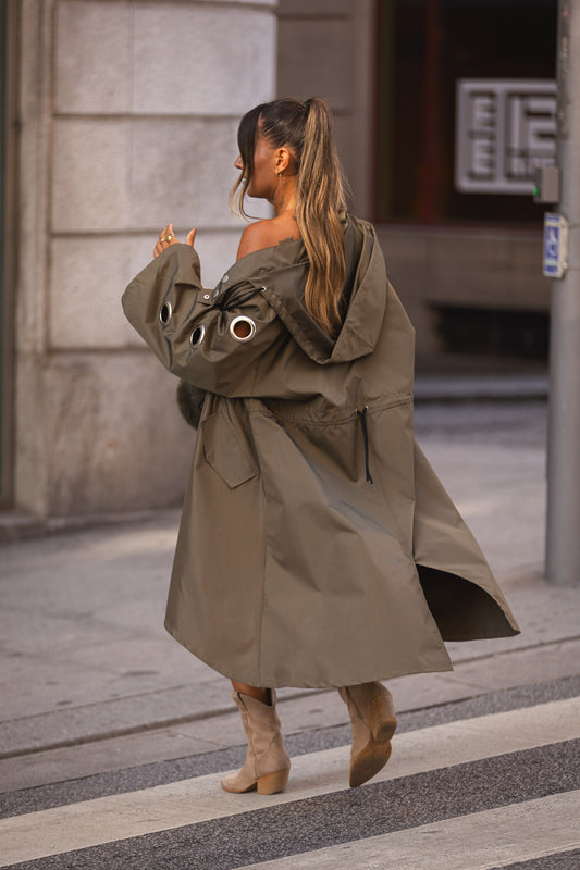 Gabardine oversize - caqui