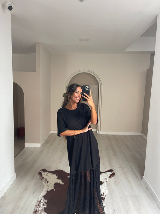 Vestido oversize Lumina - preto