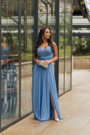 Vestido São Tomé - Azul Bebé