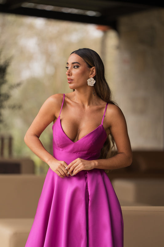 Vestido Bolonha - Beringela