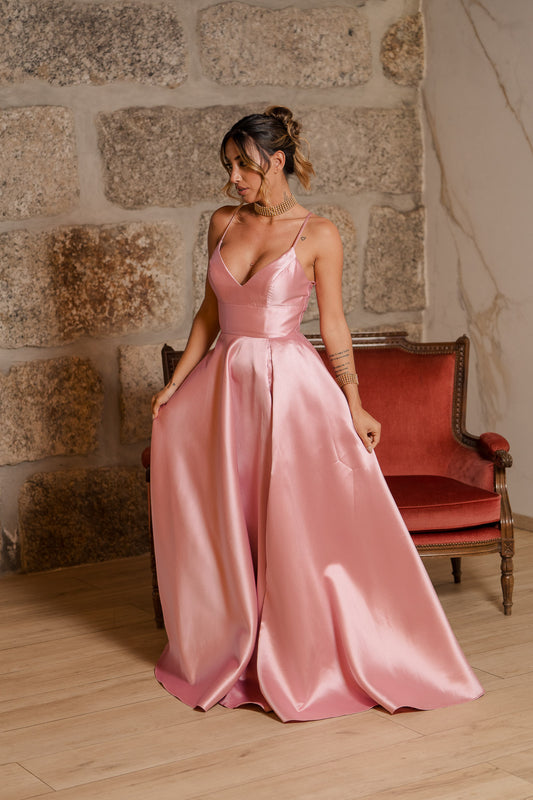 Vestido Bolonha - Rosa Bebé