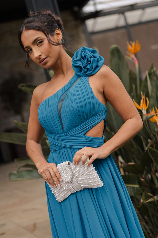 Vestido Siena - Azul Petróleo