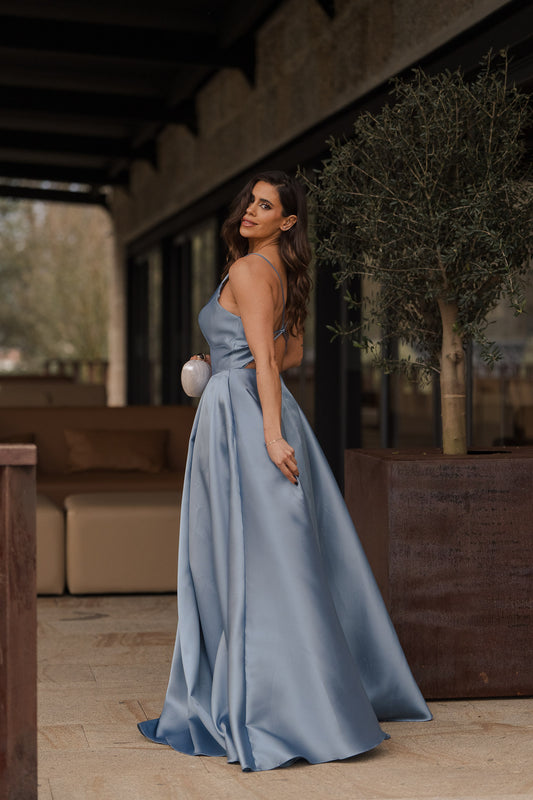 Vestido Bolonha - Azul