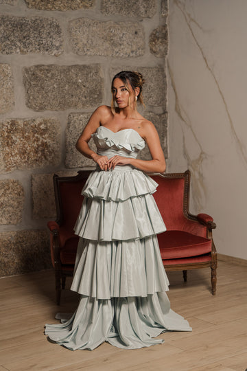 Vestido Bilbau - Verde Água