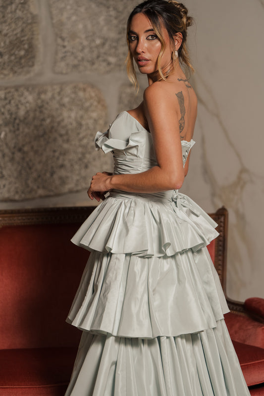 Vestido Bilbau - Verde Água