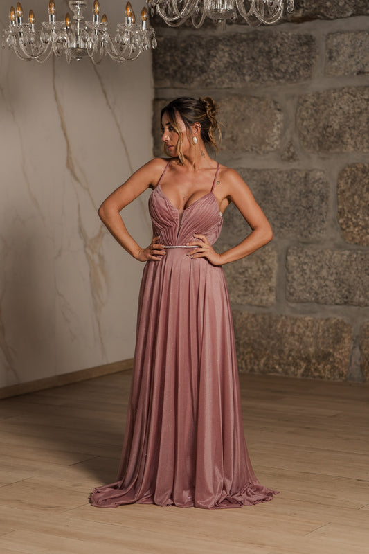 Vestido Florida - Rosa Velho